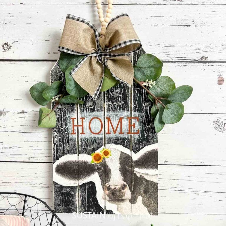 Farmhouse Kitchen Cow Sign Craft
