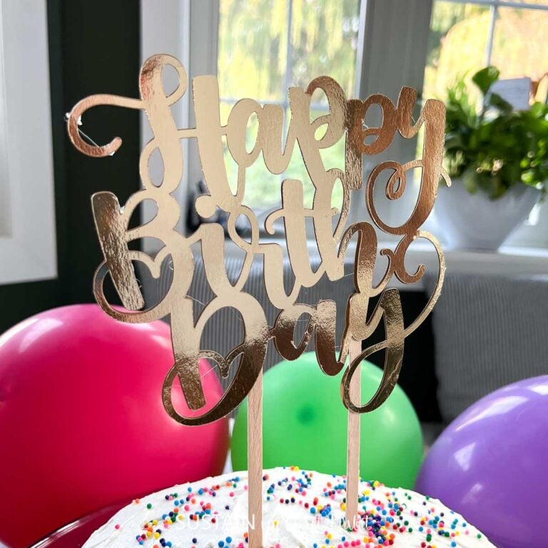 DIY Birthday Cake Topper with Cricut