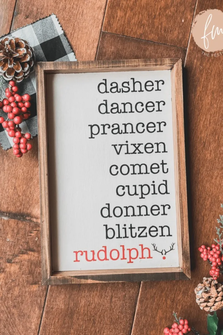 reindeer name sign