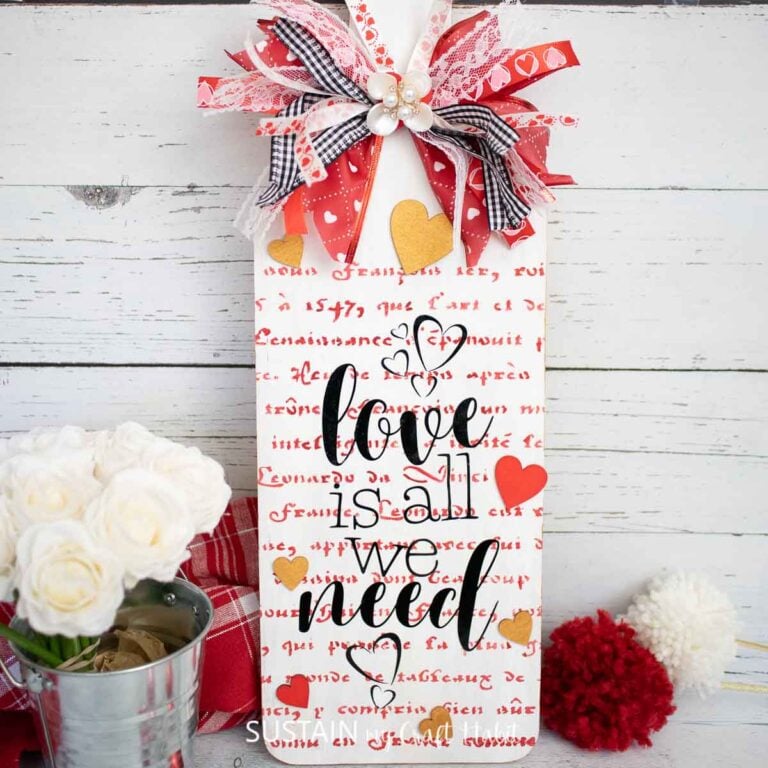Dollar Store DIY Wooden Valentine’s Sign Idea