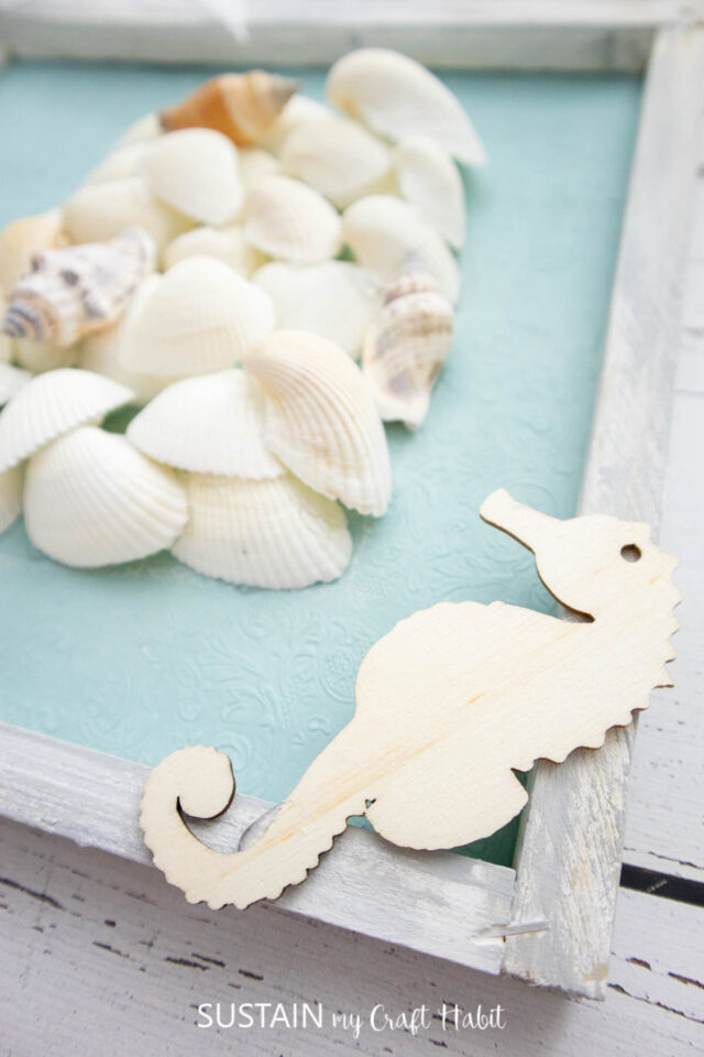 Shell Heart Frame Craft Crafting a Heart Sign with Seashells