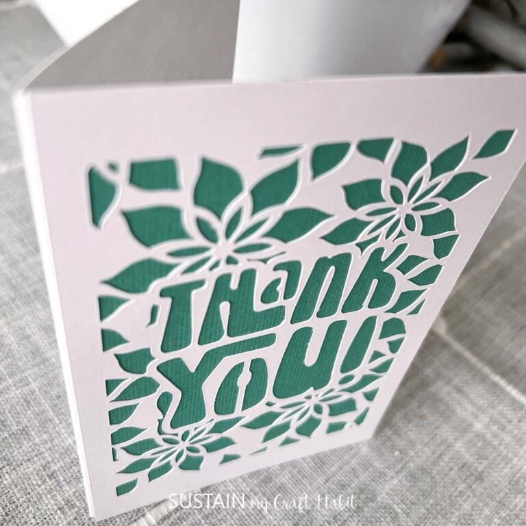 Homemade Thank You Card with Cricut