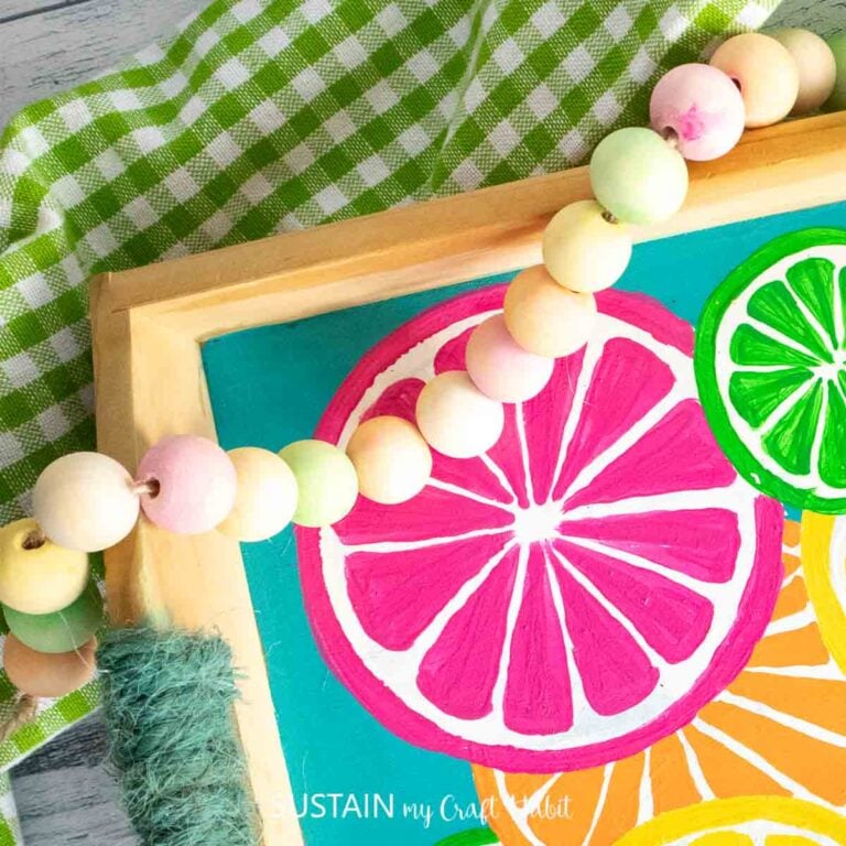 How to Stain Wood Beads with Craft Paint