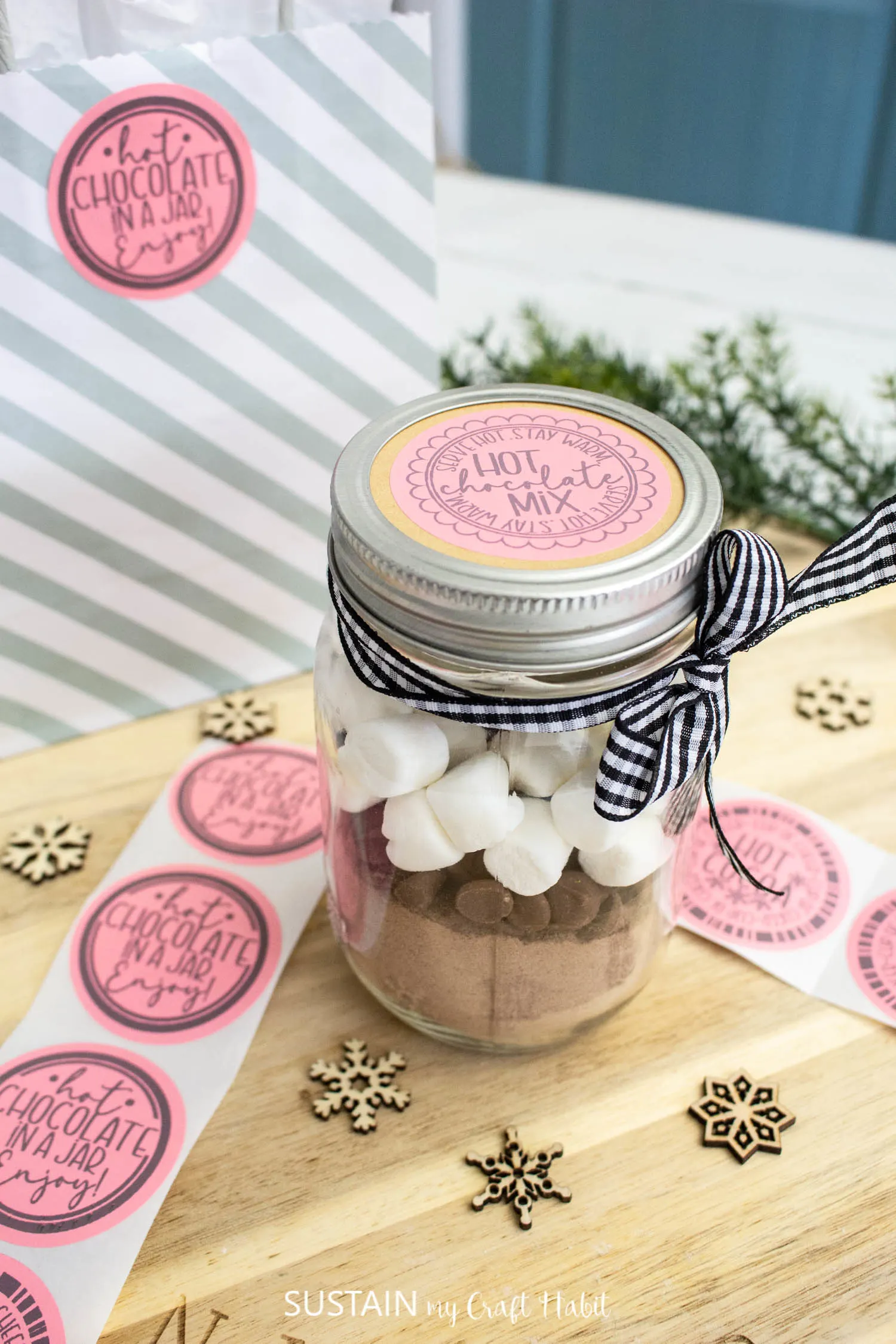 Custom Christmas Hot Cocoa Jar, Hot Chocolate Supplies for Hot