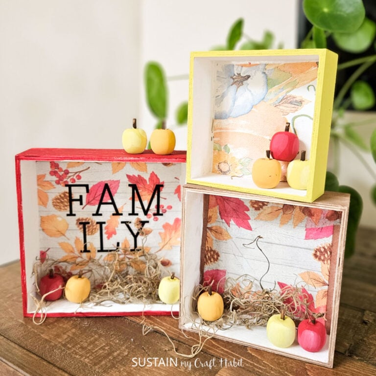 Fall Trinket Box Craft with Napkins