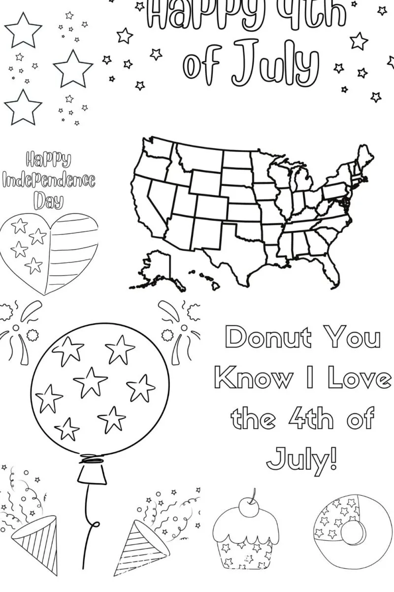 4th of July coloring pages.