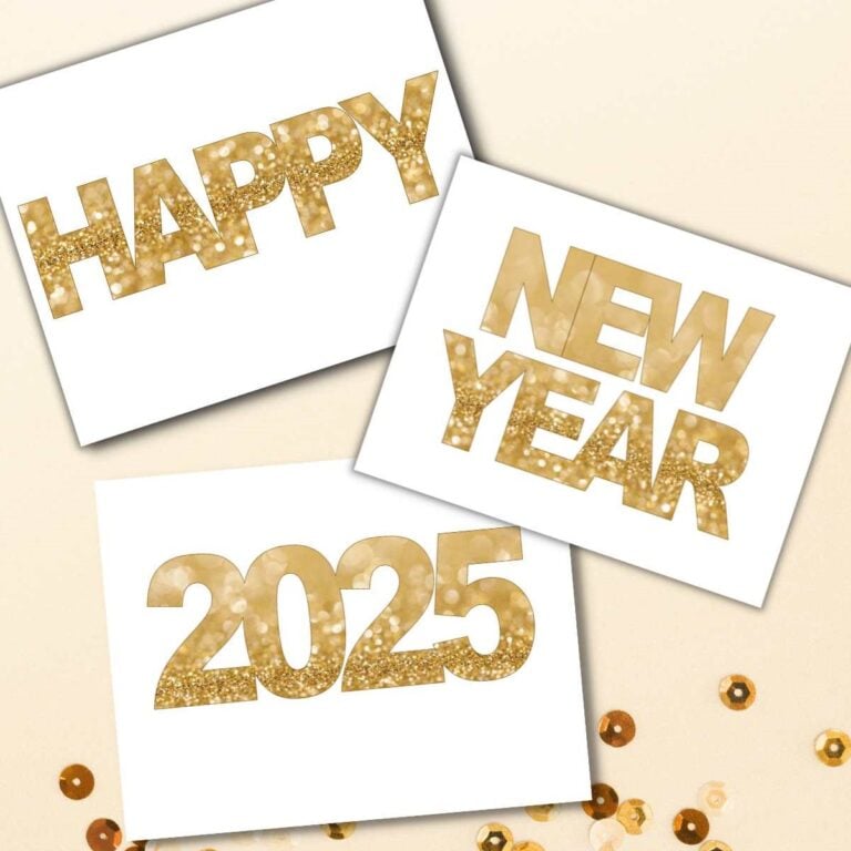 2025 Happy New Year Banner Printable