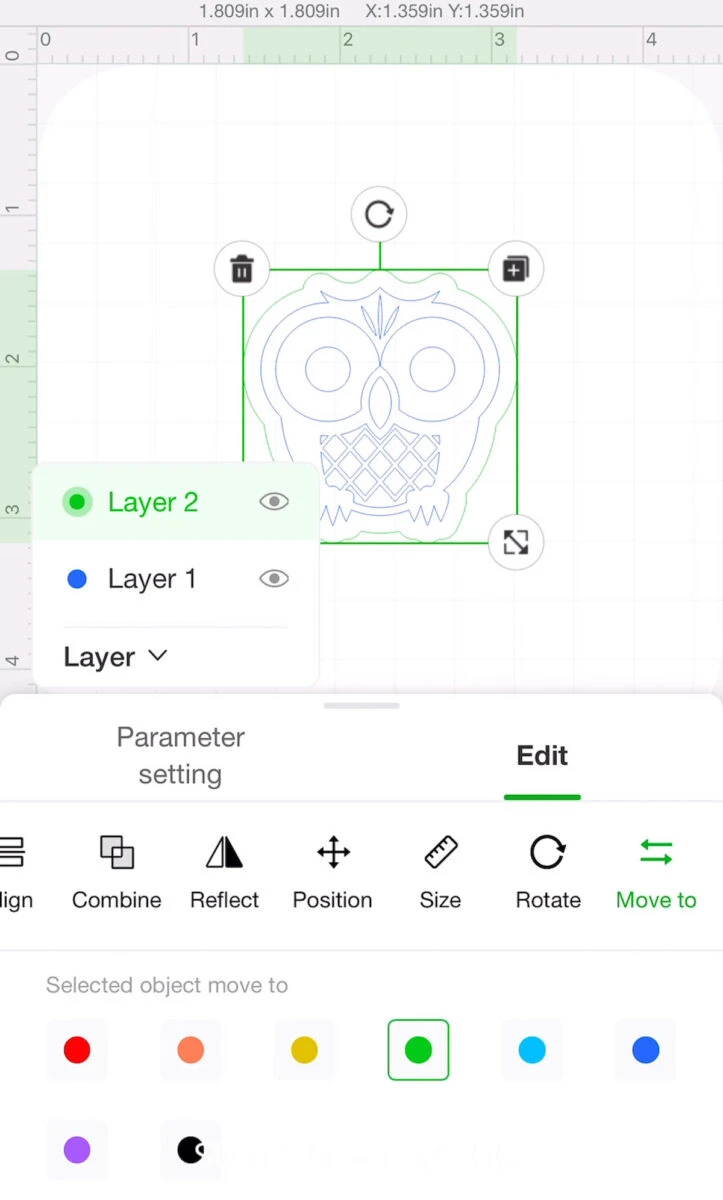 Moving positions of the owl image.