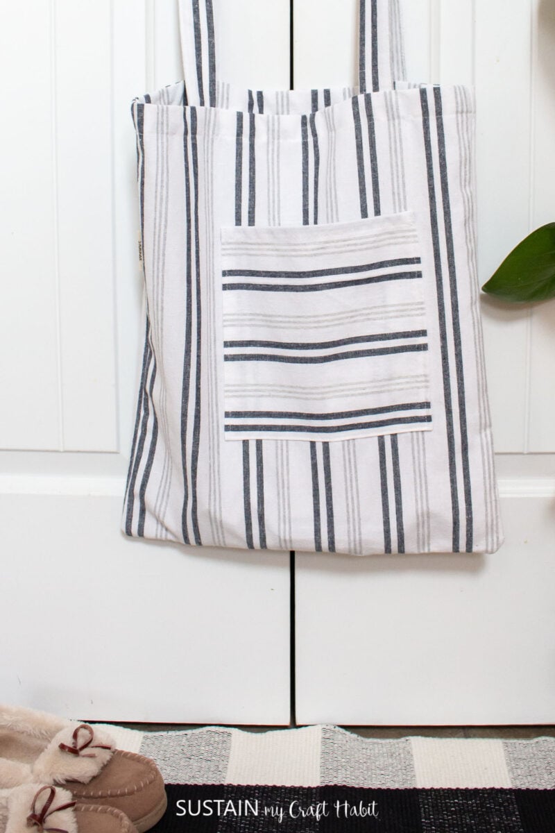 tea towel with stripes