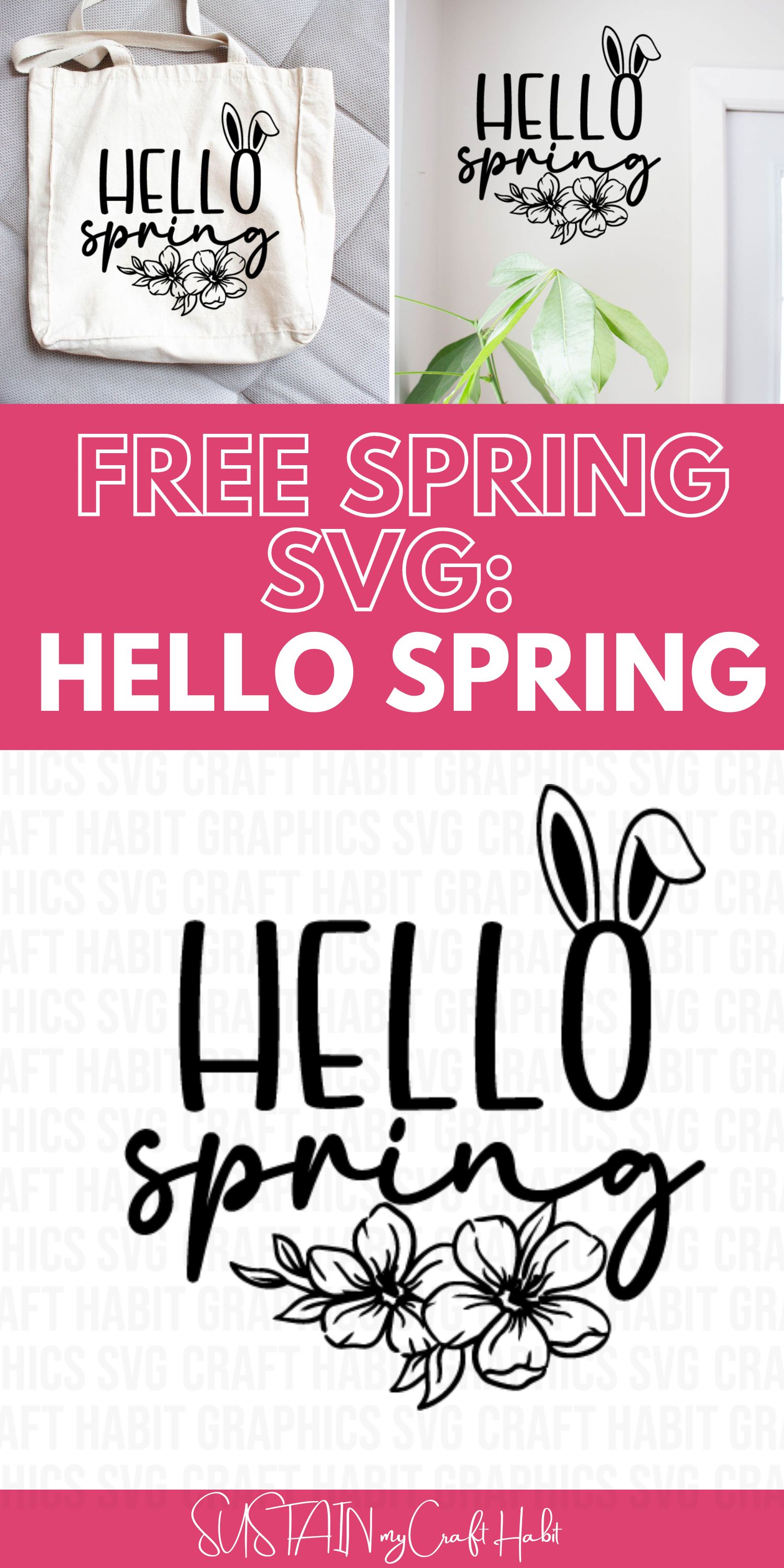 Hello Spring - Free SVG Cut File – Sustain My Craft Habit