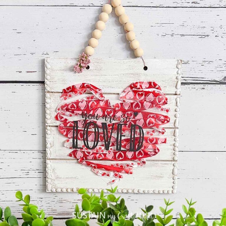 Easy Valentine Craft with Ribbon