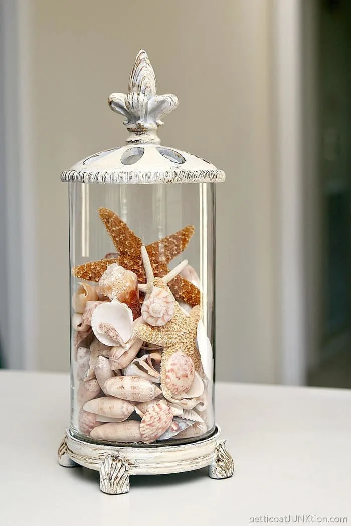 bedroom diy seashell decor glass jar