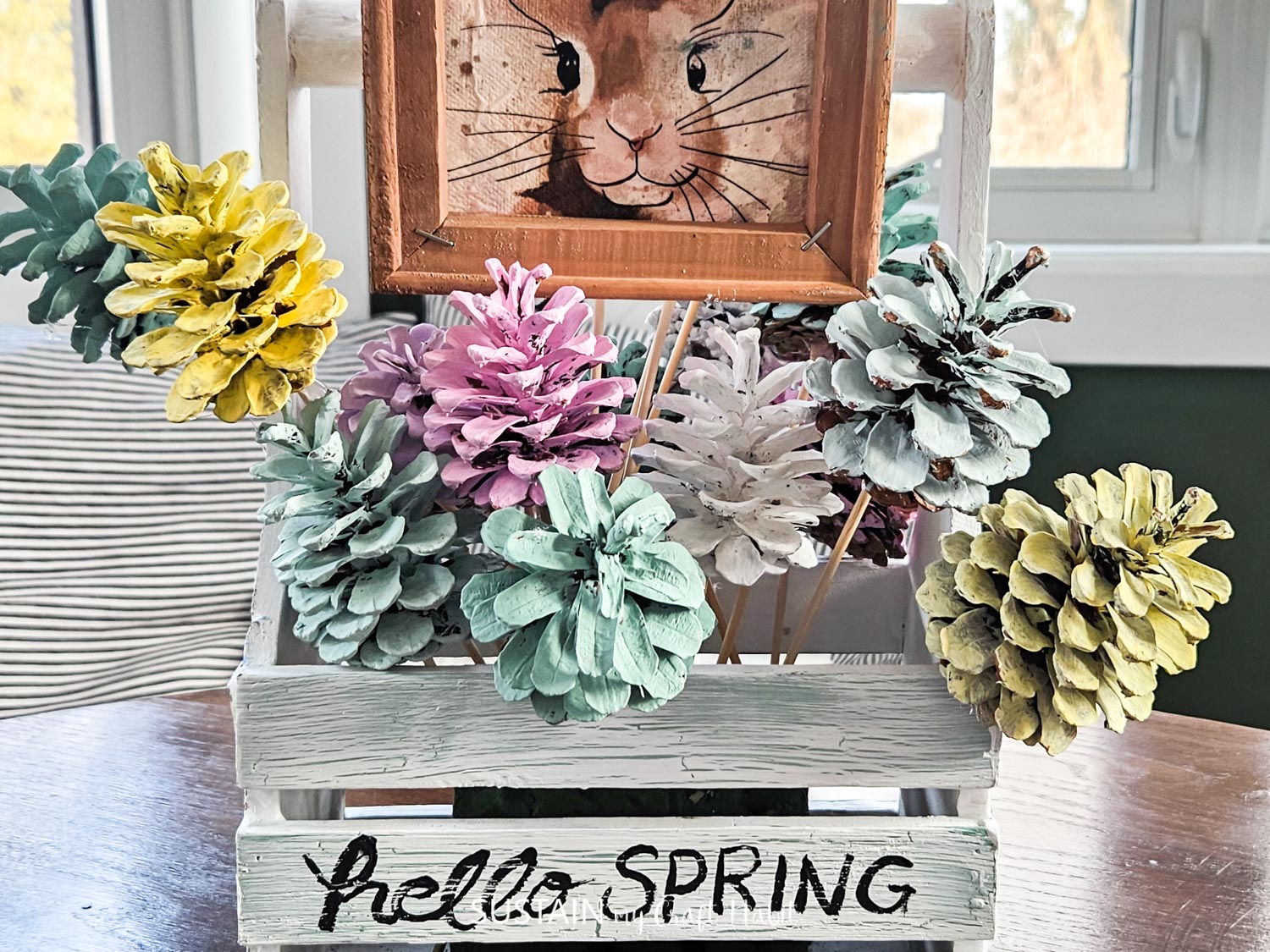 Easter Centerpiece Craft with Pinecones – Sustain My Craft Habit
