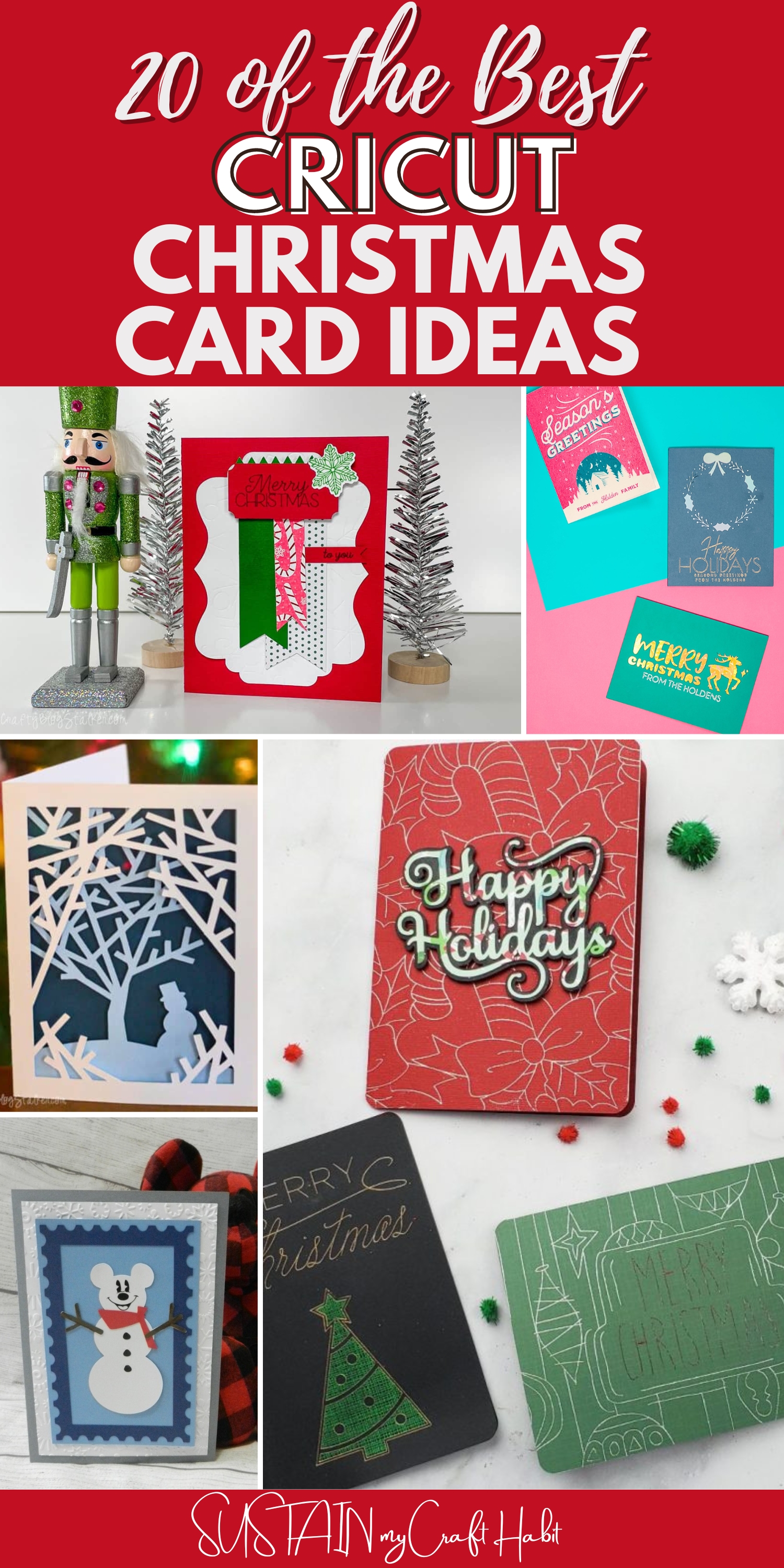 20 Creative Cricut Christmas Card Ideas – Sustain My Craft Habit