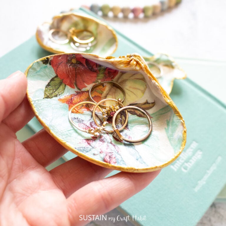 Sweet Seashell Trinket Dishes with Mod Podge