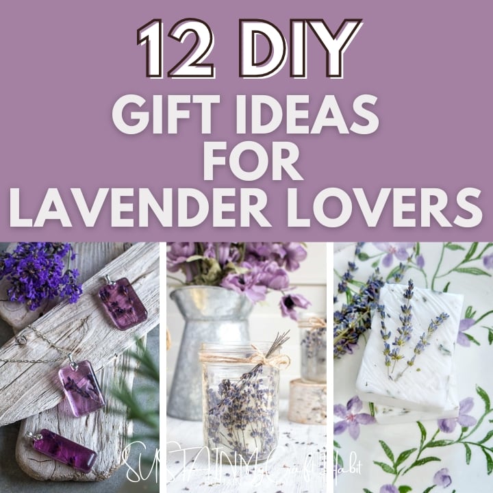 pin collage with diy lavender lovers gifts
