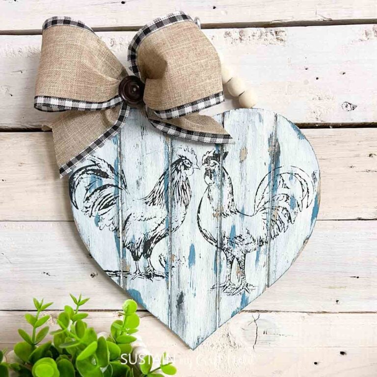 Farmhouse Decor with Dollar Tree Heart