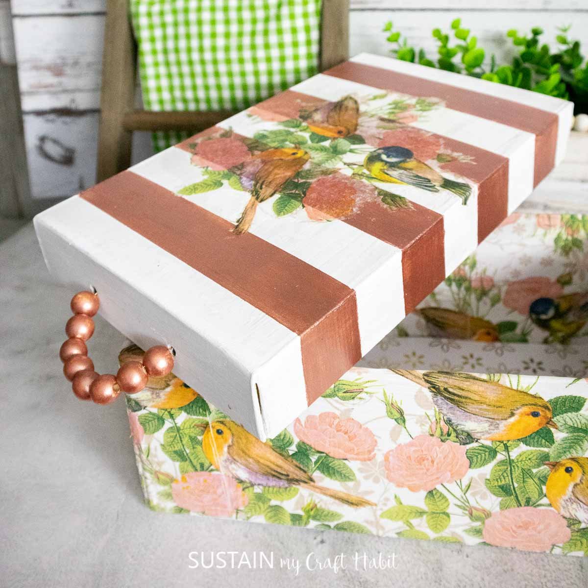 Simple Shoebox Craft Idea with Decoupage