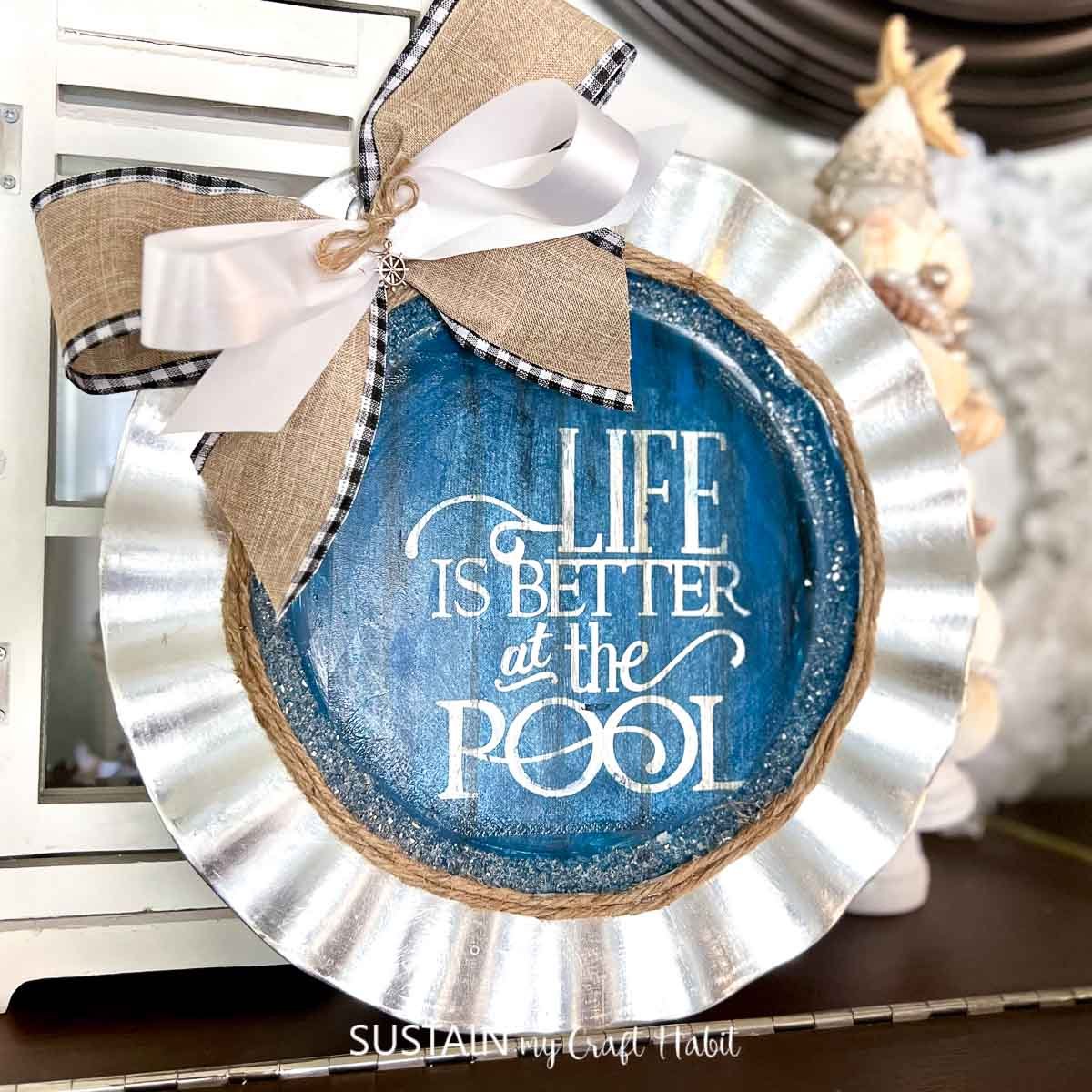 DIY Charger Plate Craft with Decoupage