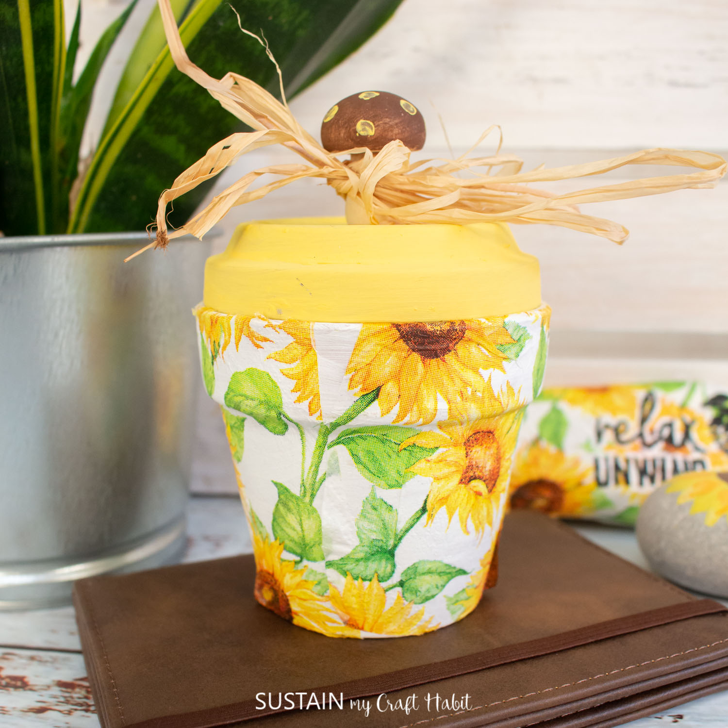 How to Decoupage Clay Pots Sustain My Craft Habit
