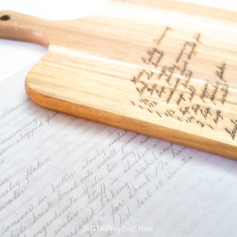 How to Laser Engrave Handwritten Recipes on Cutting Boards with xTool P2