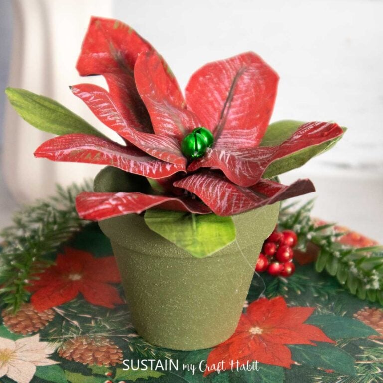 Christmas Poinsettia Craft with Masking Tape