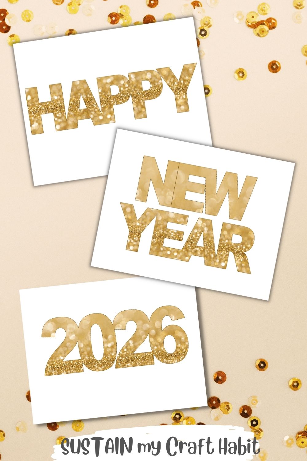 2026 Happy New Year Banner Printable