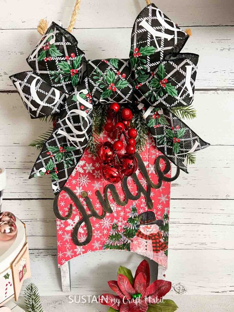 Upcycled Wooden Sled Craft Idea