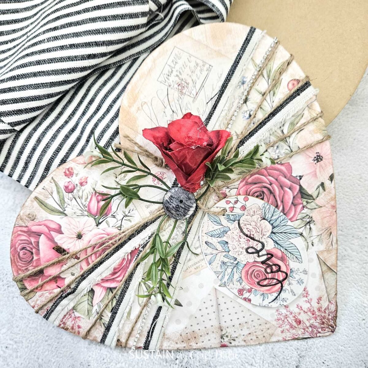Crafting Decoupage Hearts from Dollar Tree