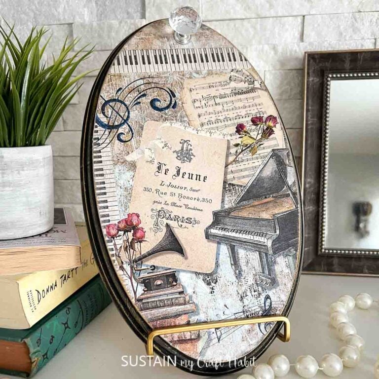 Crafting a Necklace Organizer with Decoupage