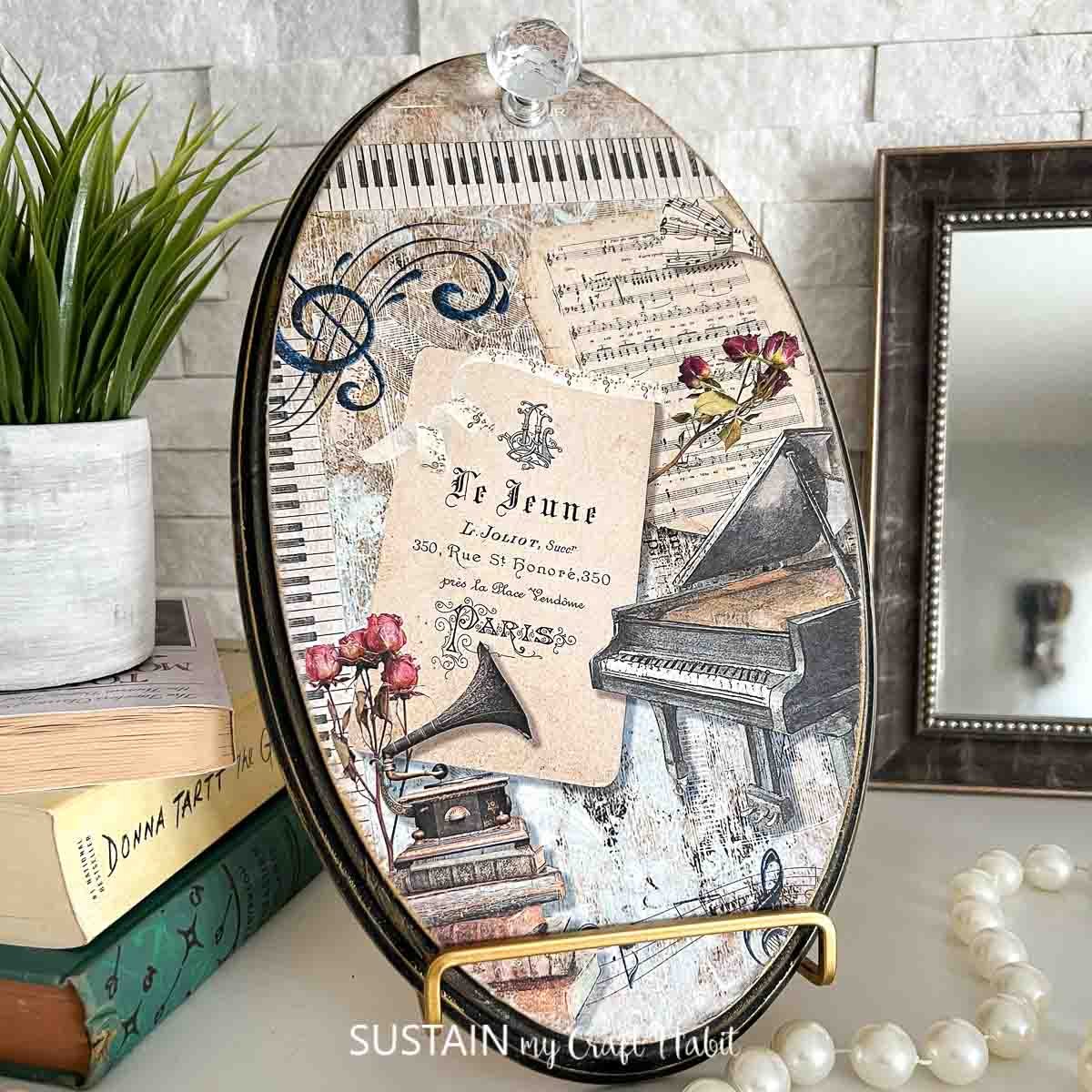 Crafting a Necklace Organizer with Decoupage