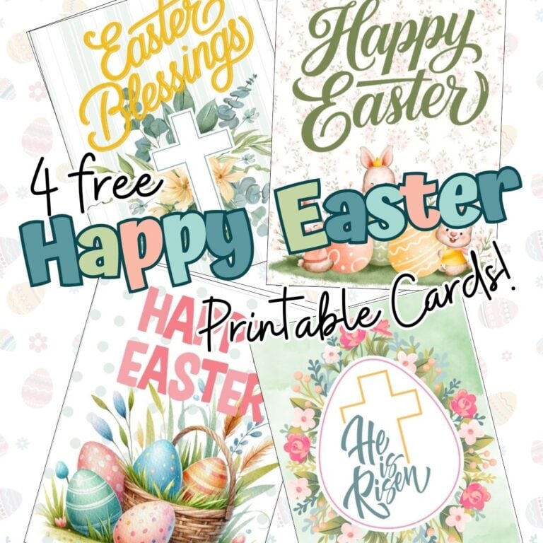 4 Free Printable Happy Easter Cards