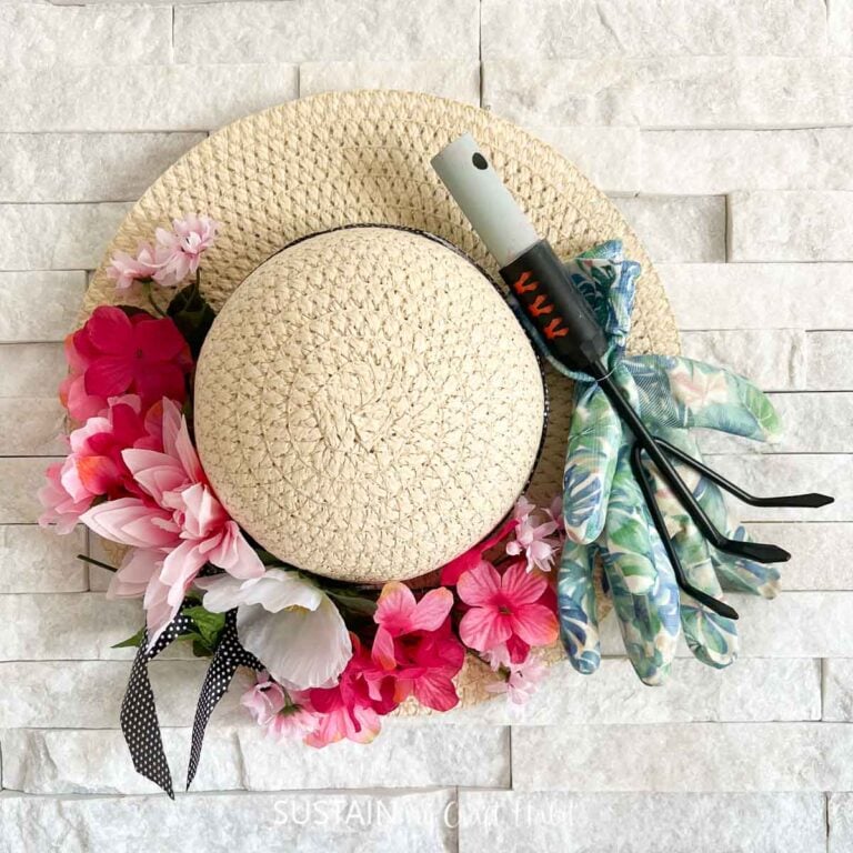 Dollar Tree Straw Hat Door Hanger Craft