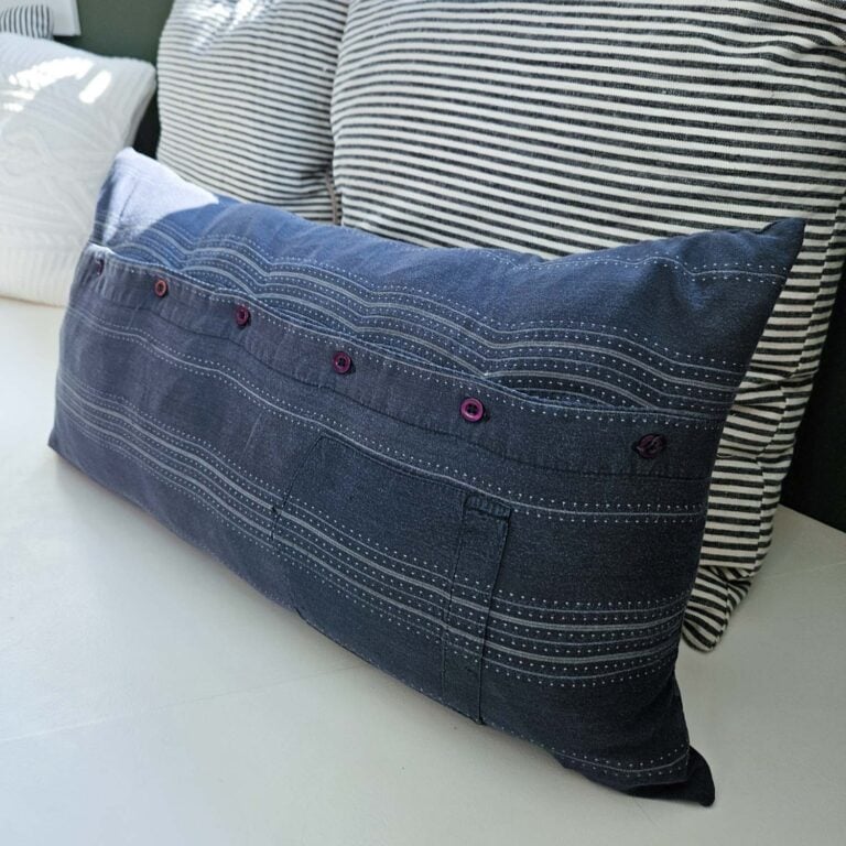 DIY Memorial Pillow from a Shirt