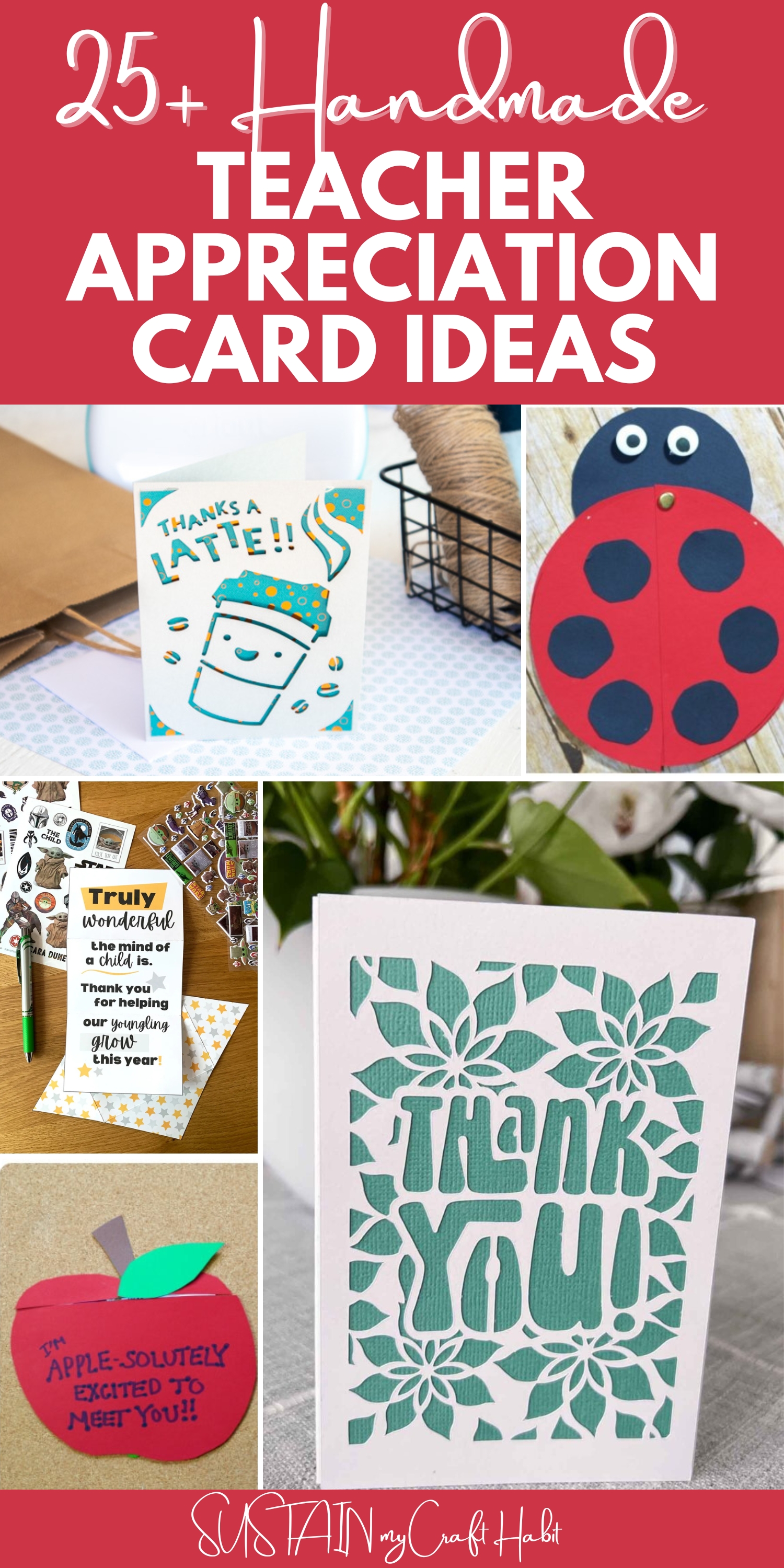 Best Handmade Teacher Appreciation Card Ideas – Sustain My Craft Habit