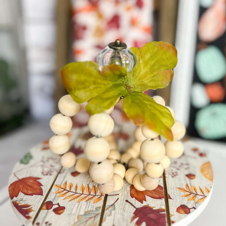 Adorable Wood Bead Pumpkin Craft