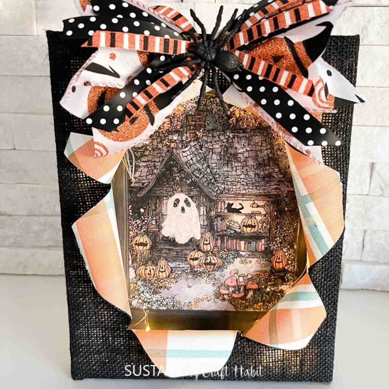 DIY Halloween Busted Canvas Idea