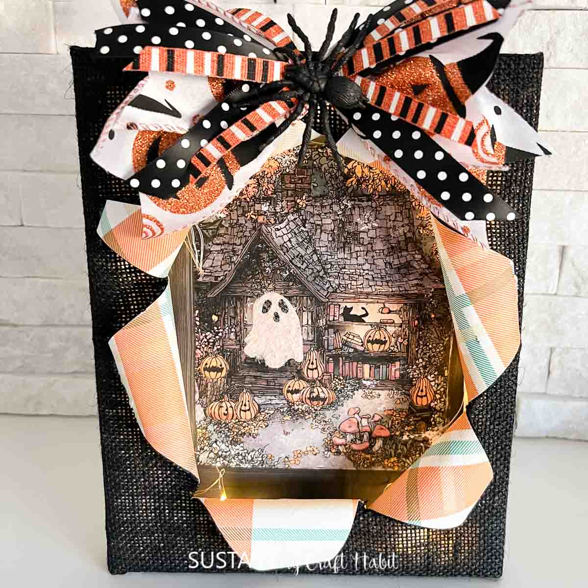 DIY Halloween Busted Canvas Idea