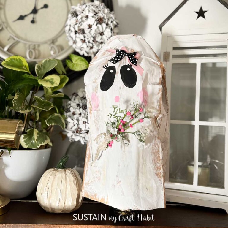 Paper Bag Ghost Craft for Halloween