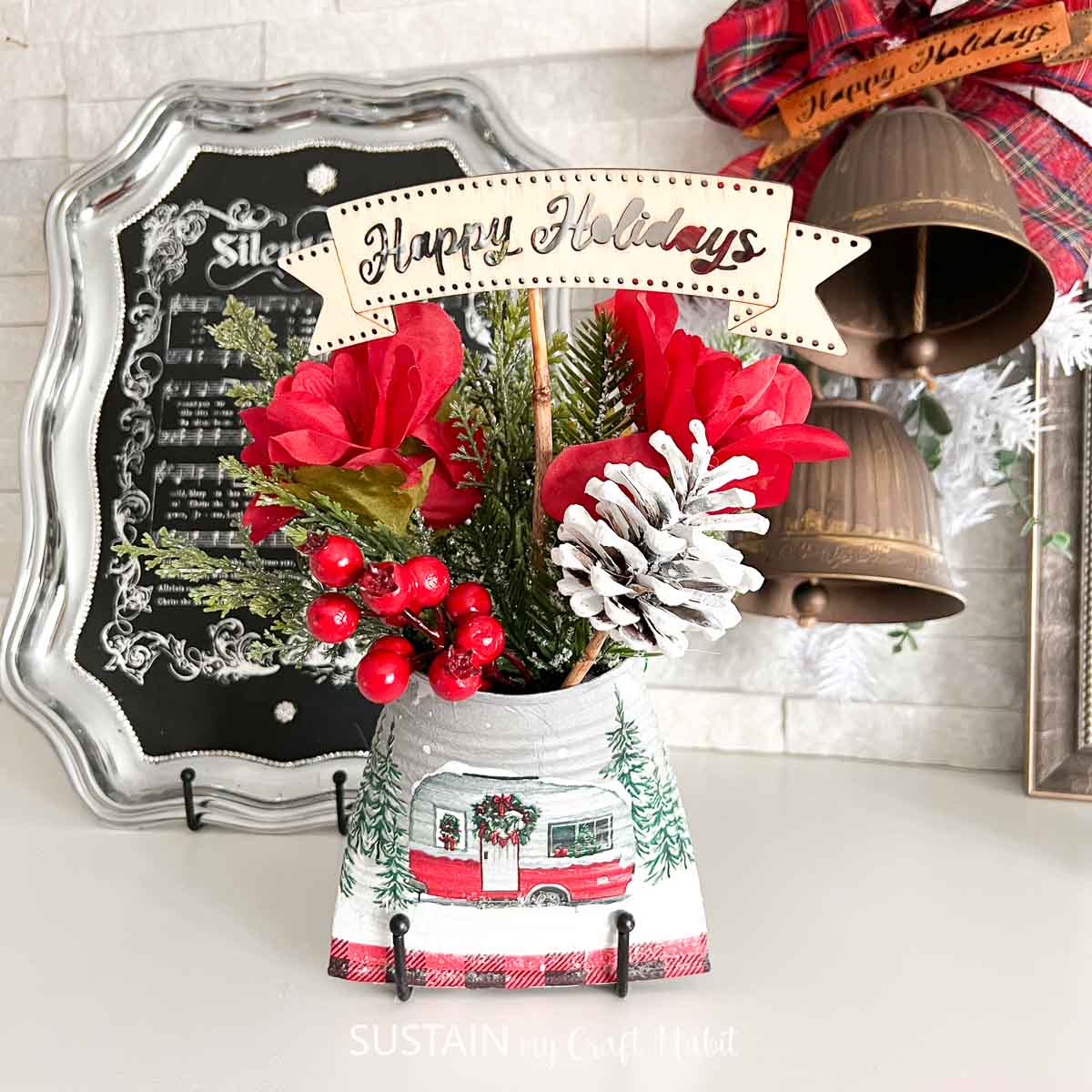 Smashed Can Christmas Craft