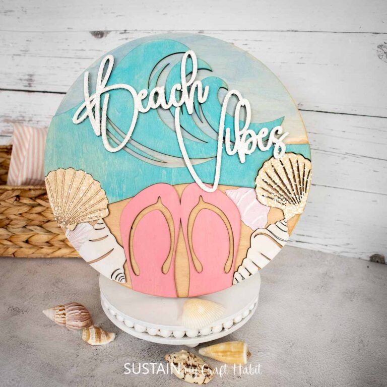 Summer Home Decor: DIY Laser-Cut Wall Sign (Free SVG Included!)