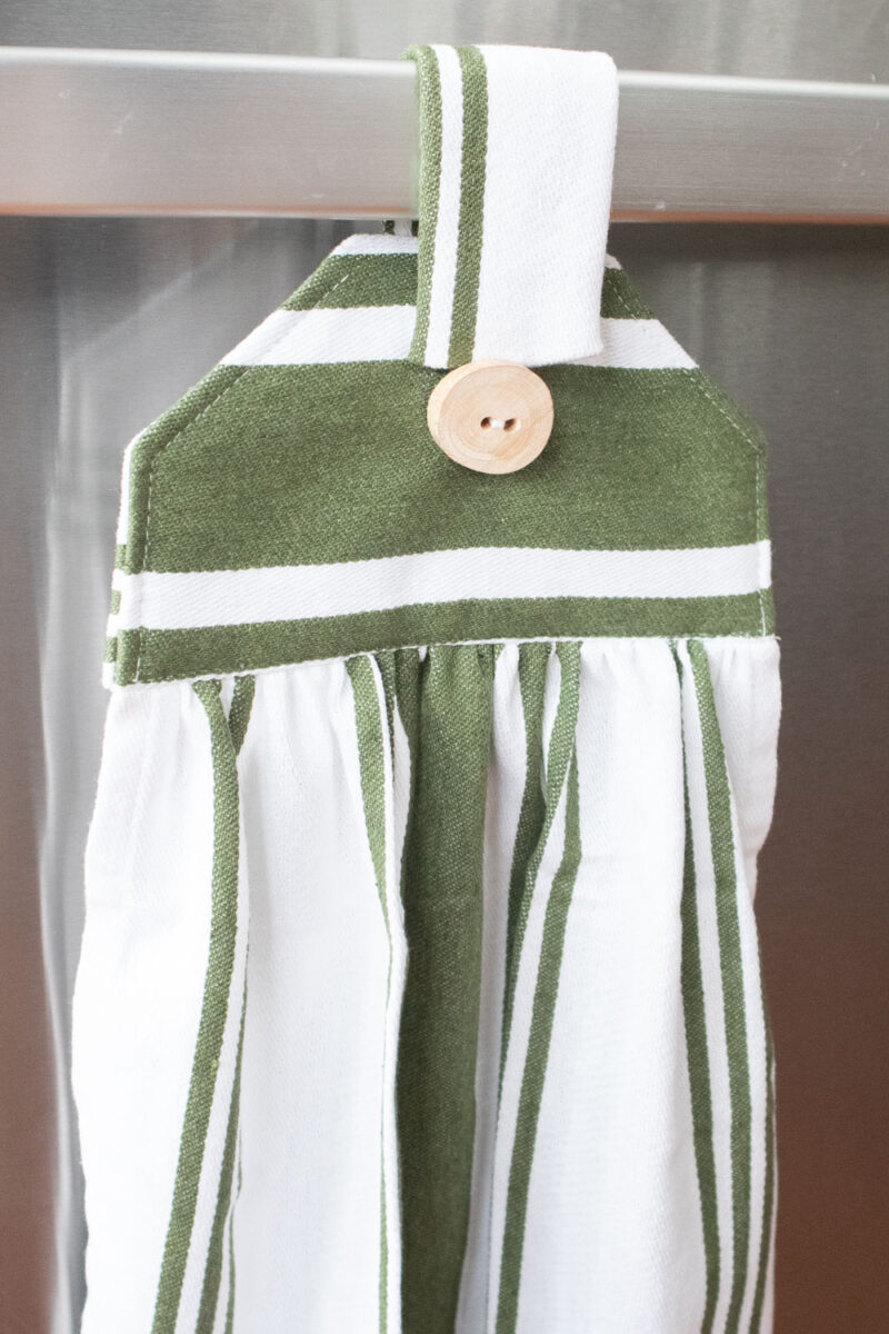 Hanging tea towel.