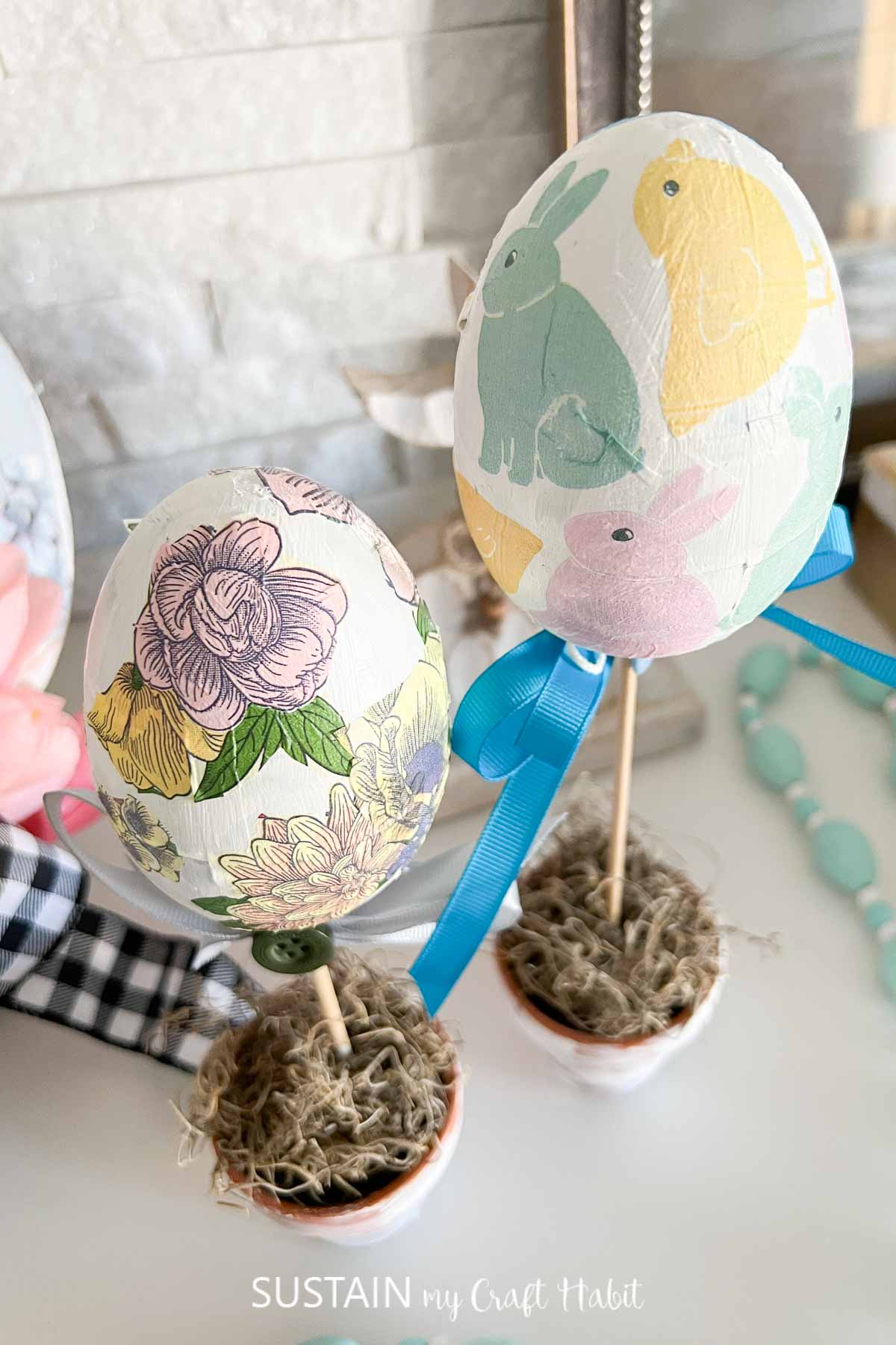 Easter Egg Topiary Craft Idea