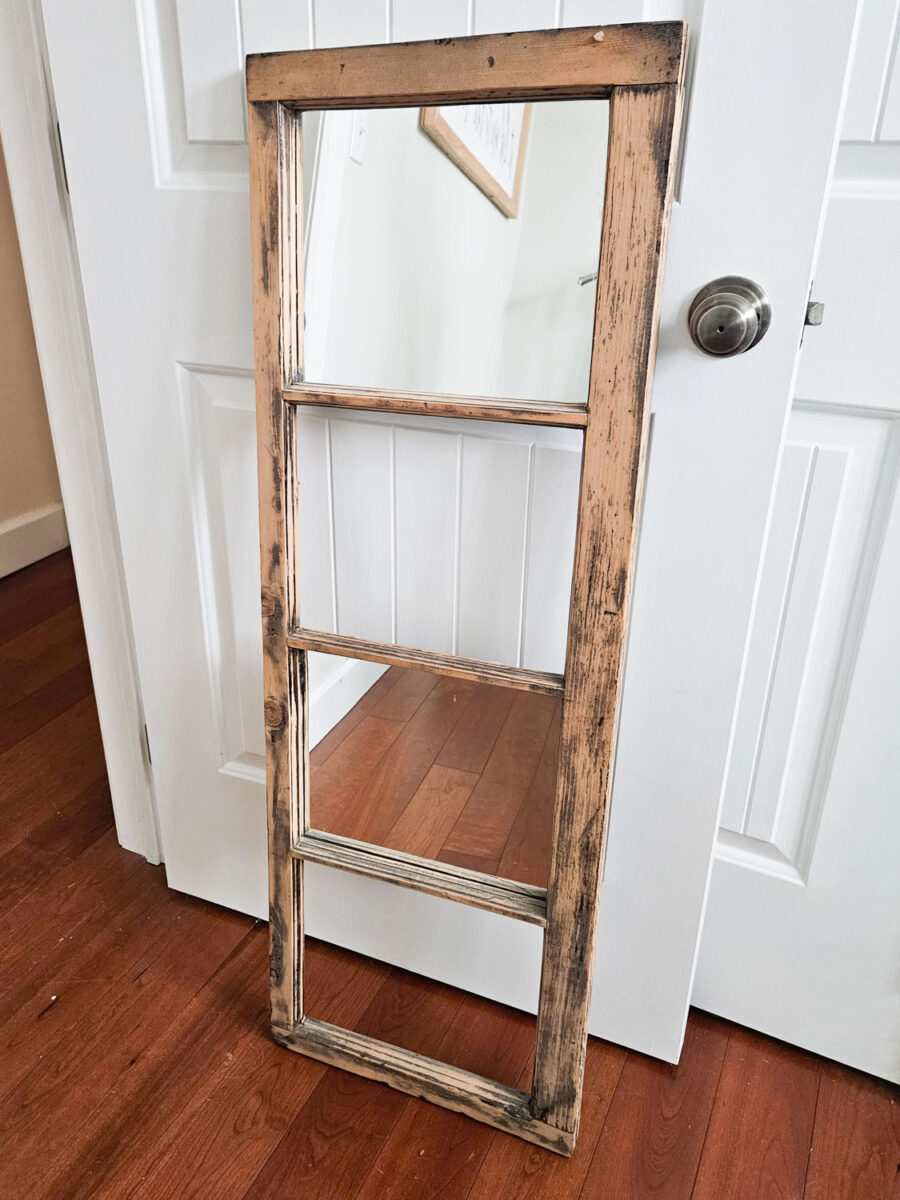 Upcycled mirror and frame.