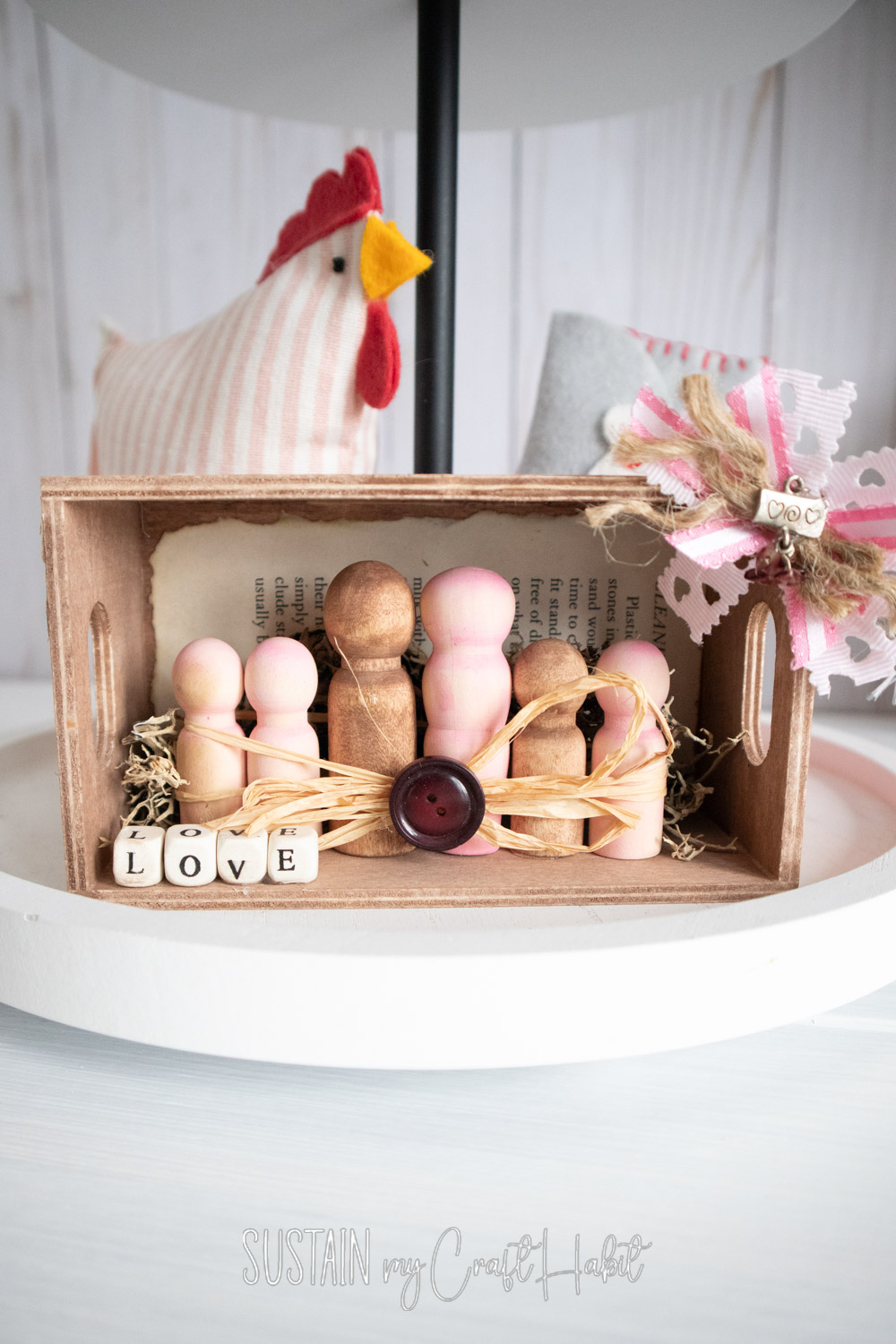 Adorable Wood Peg Family Craft