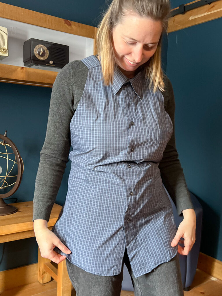 Sustainable Style in 30 Minutes: The No-Pattern Men’s Shirt Apron Flip