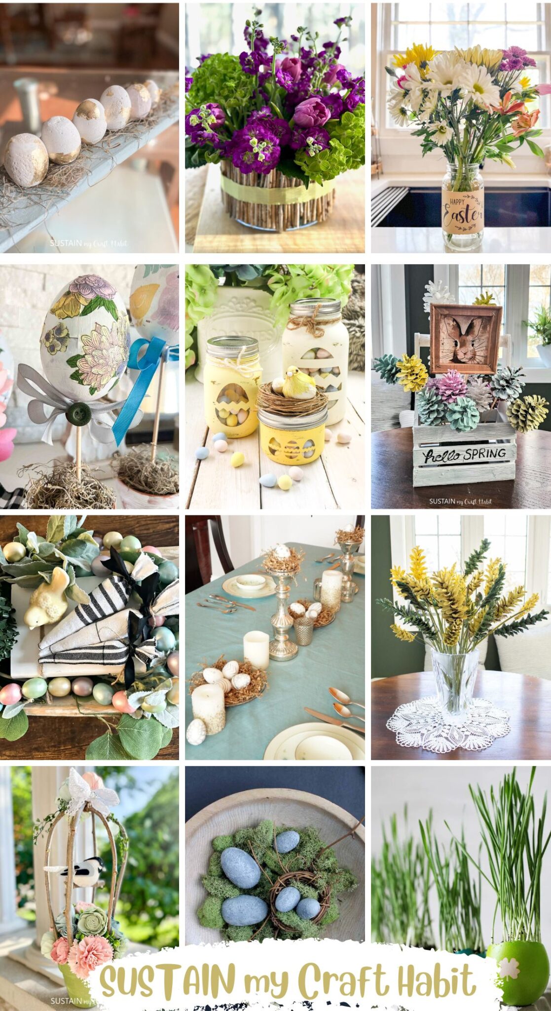 $0 Easter Decor: 12 Natural DIY Centerpieces Using What You Have ...