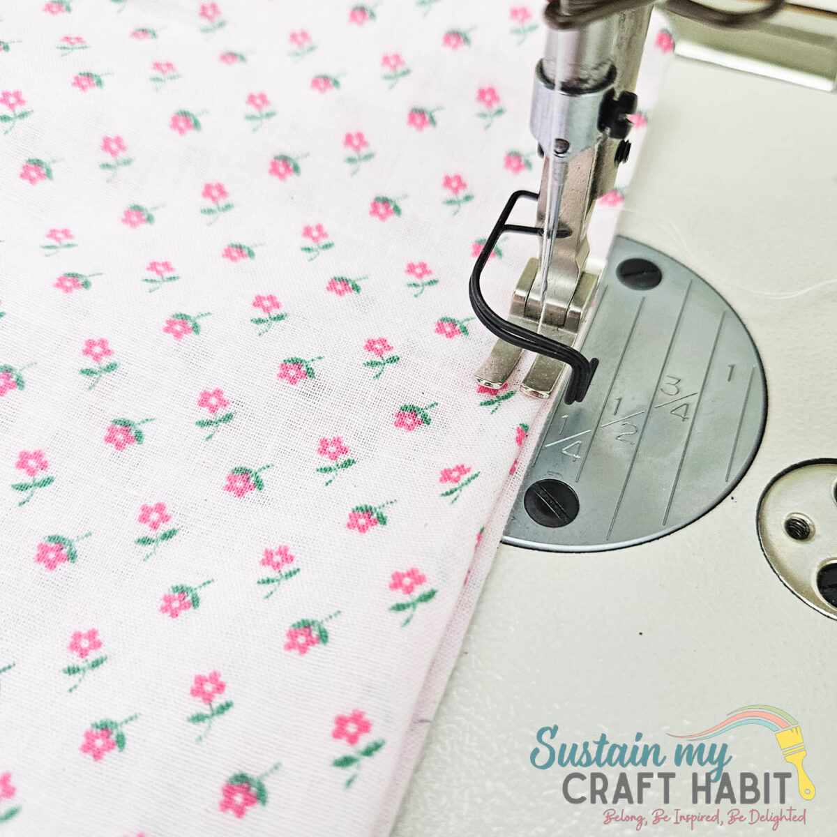 Stitching the opening of the heat bag closed.