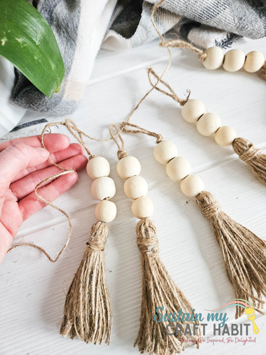 Beaded tassel garland.