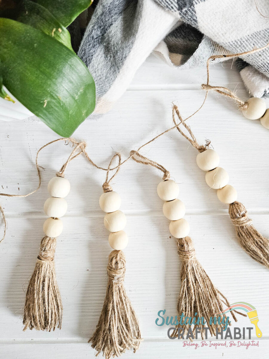Boho-Chic Decor: How to Make a Wood Bead Tassel Garland